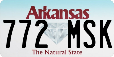 AR license plate 772MSK