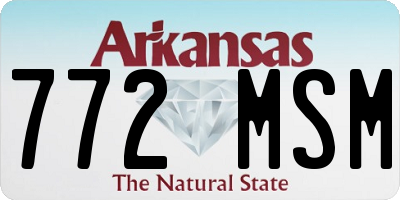 AR license plate 772MSM