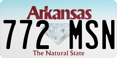 AR license plate 772MSN