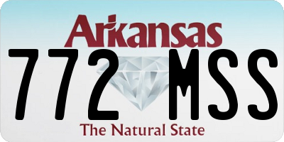 AR license plate 772MSS