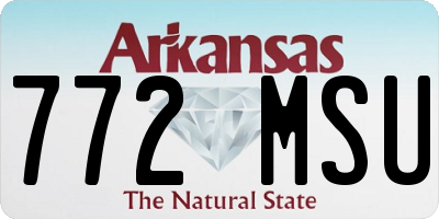 AR license plate 772MSU