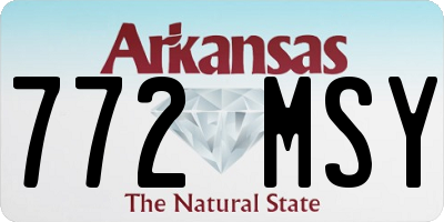 AR license plate 772MSY