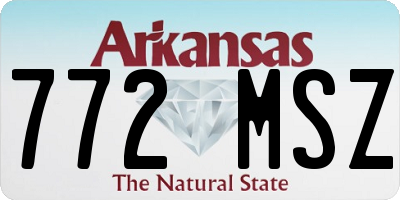 AR license plate 772MSZ