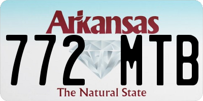 AR license plate 772MTB