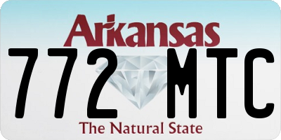 AR license plate 772MTC