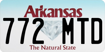 AR license plate 772MTD