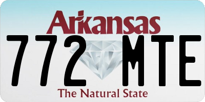 AR license plate 772MTE