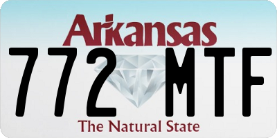 AR license plate 772MTF