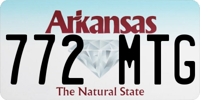 AR license plate 772MTG
