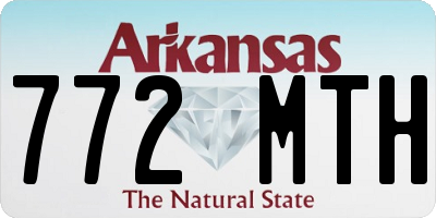 AR license plate 772MTH