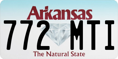 AR license plate 772MTI