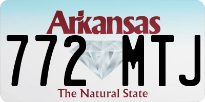 AR license plate 772MTJ