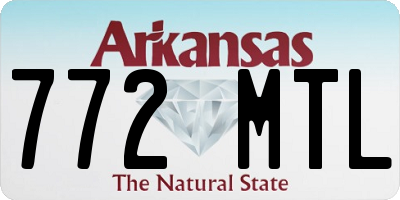 AR license plate 772MTL