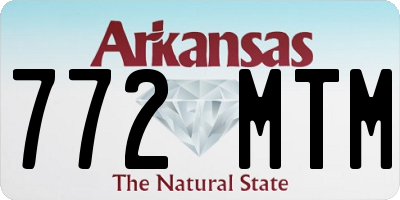 AR license plate 772MTM