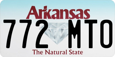 AR license plate 772MTO
