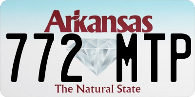 AR license plate 772MTP