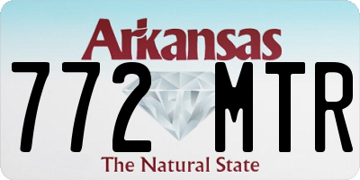 AR license plate 772MTR