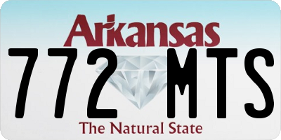 AR license plate 772MTS