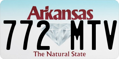 AR license plate 772MTV