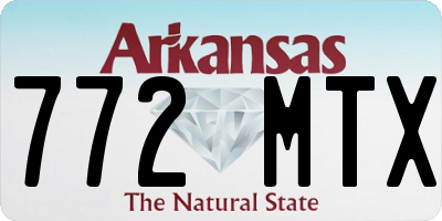 AR license plate 772MTX
