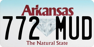 AR license plate 772MUD