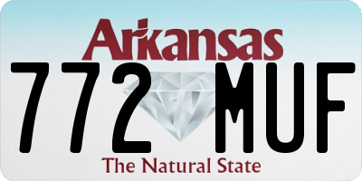 AR license plate 772MUF