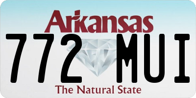 AR license plate 772MUI