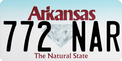 AR license plate 772NAR