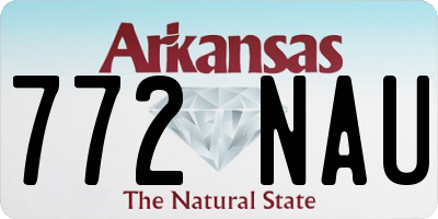 AR license plate 772NAU