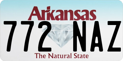 AR license plate 772NAZ