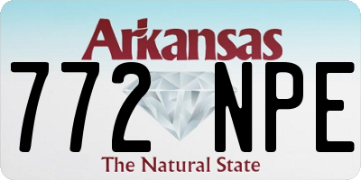 AR license plate 772NPE