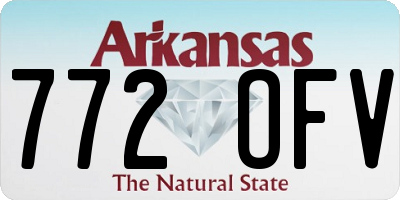 AR license plate 772OFV
