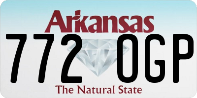 AR license plate 772OGP