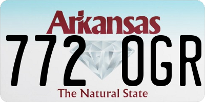 AR license plate 772OGR