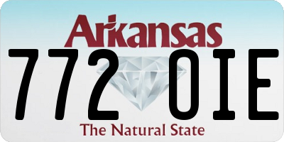 AR license plate 772OIE