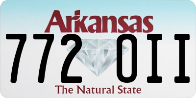 AR license plate 772OII