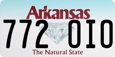 AR license plate 772OIO