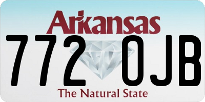 AR license plate 772OJB