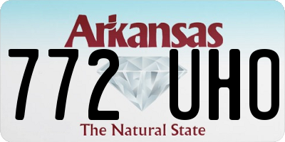 AR license plate 772UHO