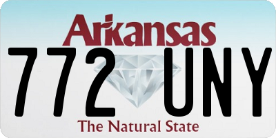 AR license plate 772UNY