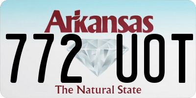 AR license plate 772UOT