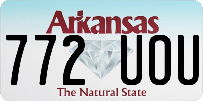 AR license plate 772UOU
