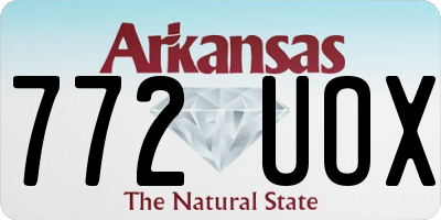 AR license plate 772UOX