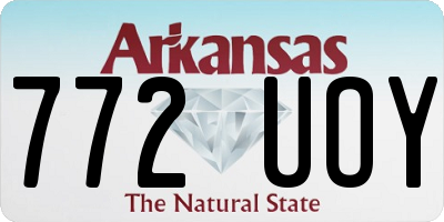 AR license plate 772UOY
