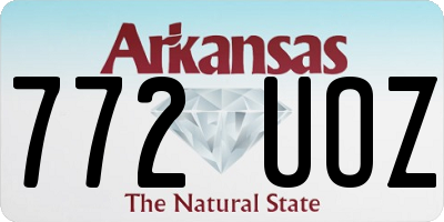 AR license plate 772UOZ