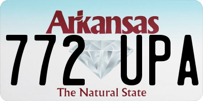 AR license plate 772UPA