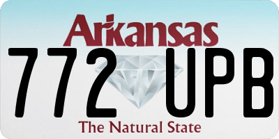 AR license plate 772UPB