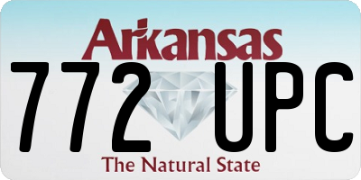 AR license plate 772UPC