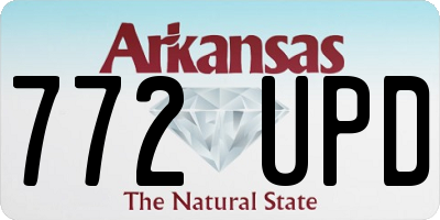 AR license plate 772UPD