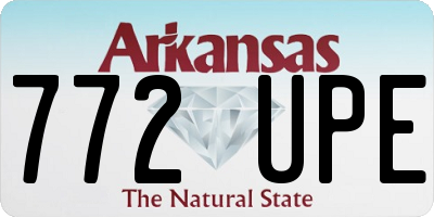 AR license plate 772UPE